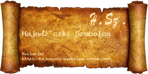 Hajnáczki Szabolcs névjegykártya