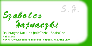 szabolcs hajnaczki business card